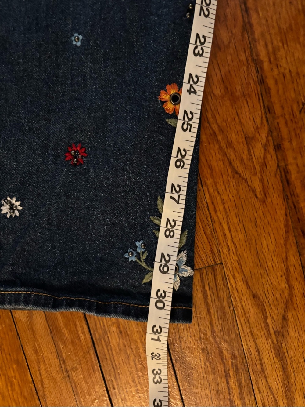 DRIFTWOOD Indigo Blue Kelly High-Rise Jeans with Beautiful Embroidery - Picture 8 of 8